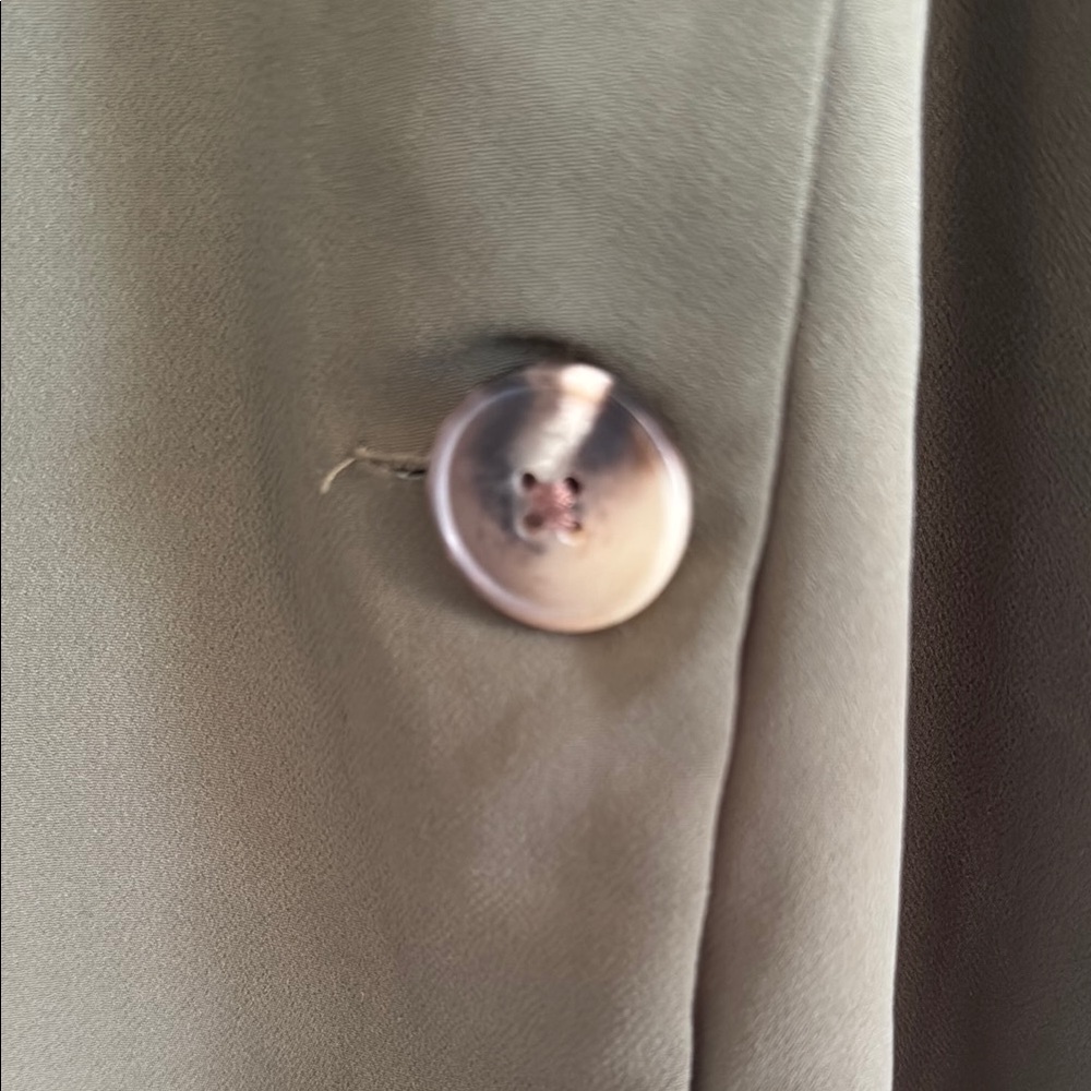 Express Cream Buttoned Ruffled Sheath Dress - Picture 2 of 4